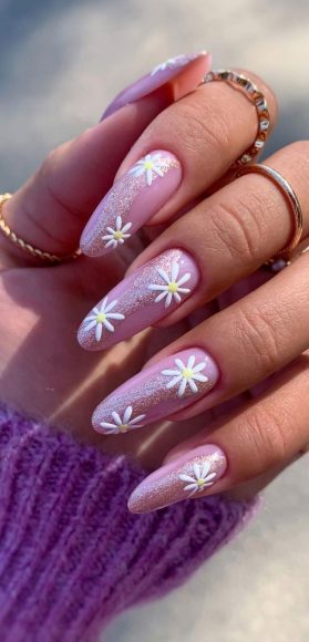 40 Awesome Spring Nail Ideas 2023 Daisy Sparkles 