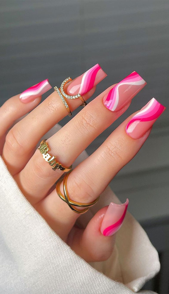 11 Pink Swirl Nail Ideas to Spin Into Summer