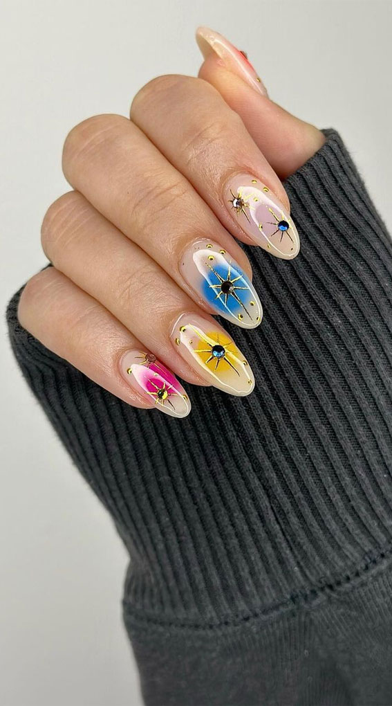 Star Nails Are Trending Now : Aurora + Starburst Nails