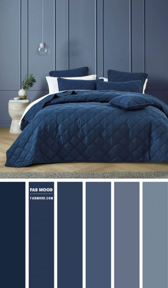 20 Best Bedroom Color Combination Ideas : Dusty Blue & Navy Blue ...