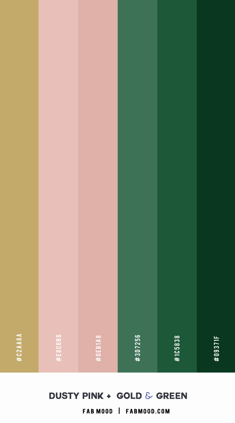 gold red green color scheme