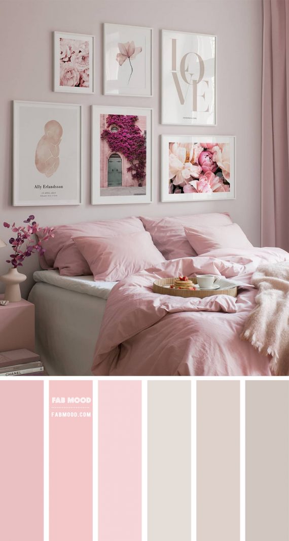 20 Best Bedroom Colour Combination Ideas Light Grey and Light Pink