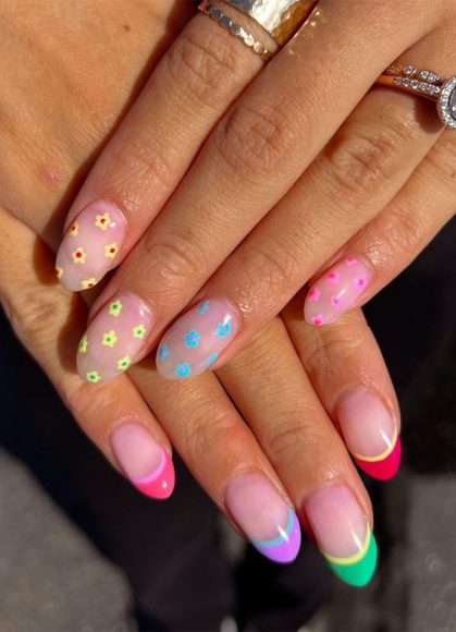 50 Best Summer Nails To Try In 2023 Bright French Tip Nails