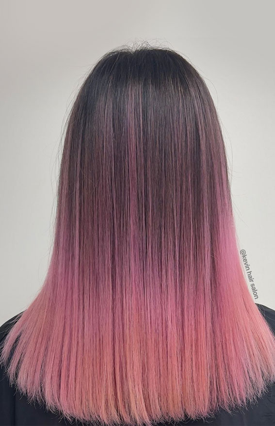 34 Pink Hair Colours That Gives Playful Vibe : Ombre Brunette to Pink