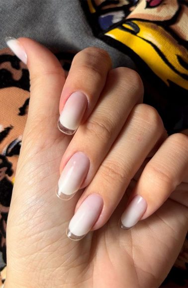 French Glass Nails Thatre Sophisticated And Understated Blush Ombre Nails 7369