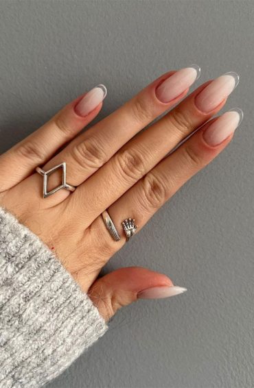 French Glass Nails That Re Sophisticated And Understated Oval Shapes