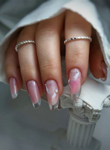 French Glass Nails That Re Sophisticated And Understated Shimmery Pink Nails