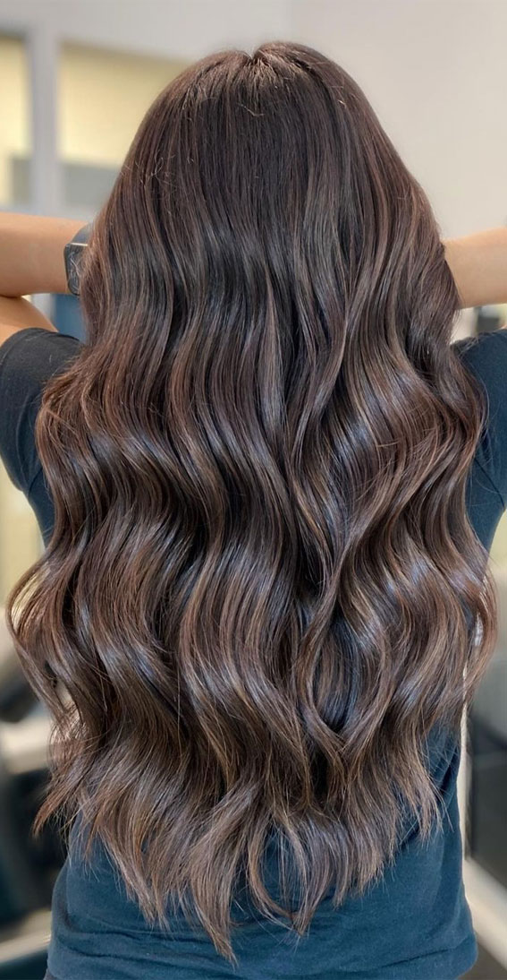 50+ Brunette + Brown Hair Colours & Hairstyles : Brunette with Subtle Ashy