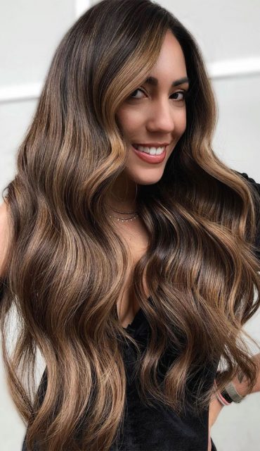 50+ Brunette + Brown Hair Colours & Hairstyles : Toffee + Cognac