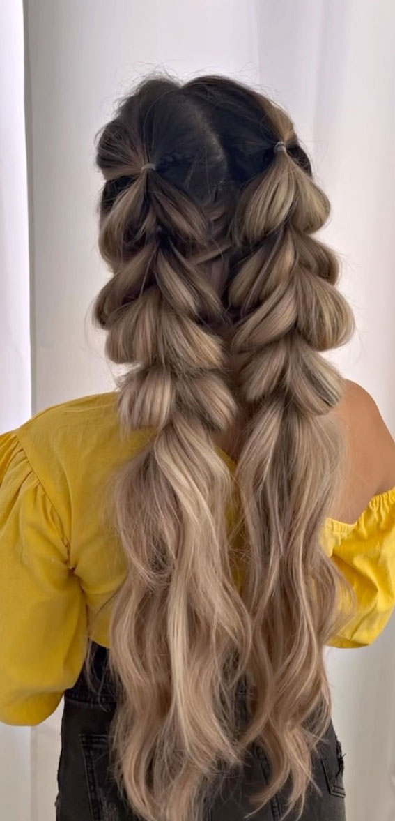 Cute Hairstyles That're Perfect For Warm Weather : Double Pull Through Braid