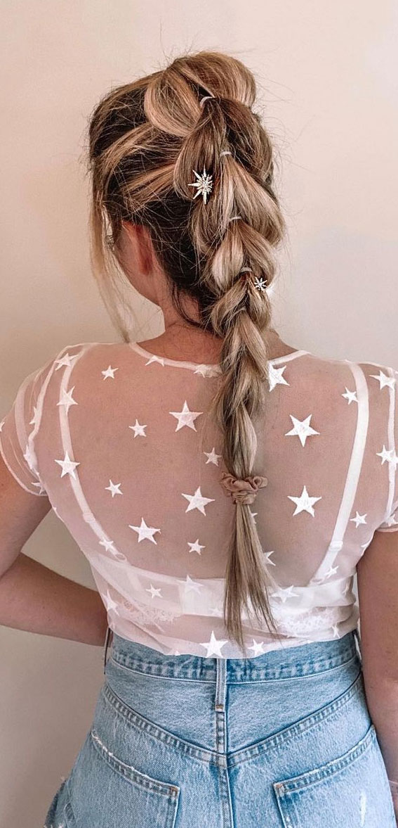 Cute Hairstyles That're Perfect For Warm Weather : Double Pull Through Braid