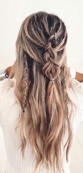 Cute Hairstyles That're Perfect For Warm Weather : Braid Half Up + Tiny ...