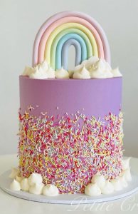 Cute Rainbow Cake Ideas For You Colourful Dessert : Soft Purple Cake ...