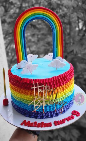 Cute Rainbow Cake Ideas For You Colourful Dessert Mango Cream Cake