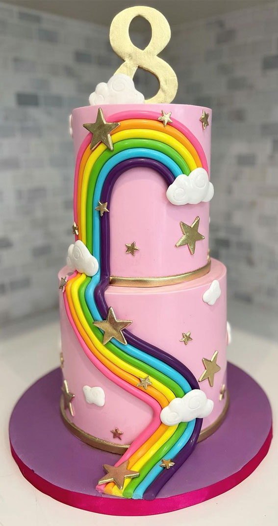 Cute Rainbow Cake Ideas For You Colourful Dessert : Lots of Rainbows