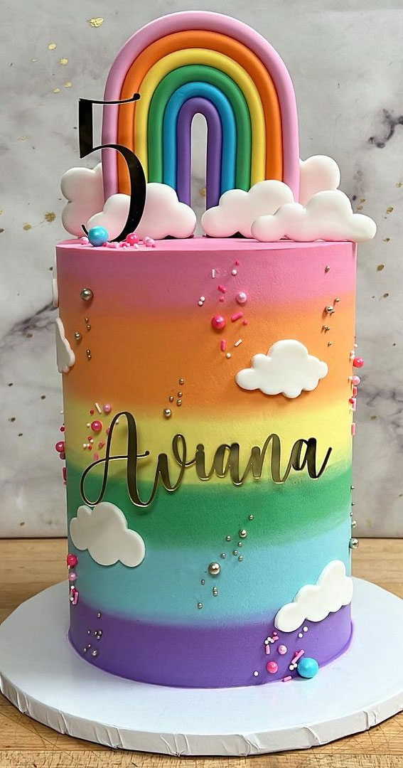 Cute Rainbow Cake Ideas For You Colourful Dessert : Rainbow Unicorn Dreams