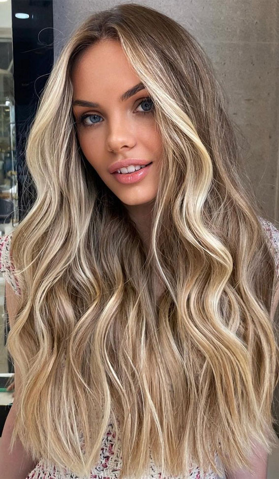 35 Cute Summer Hair Colours & Hairstyles : Nude Peachy Blonde