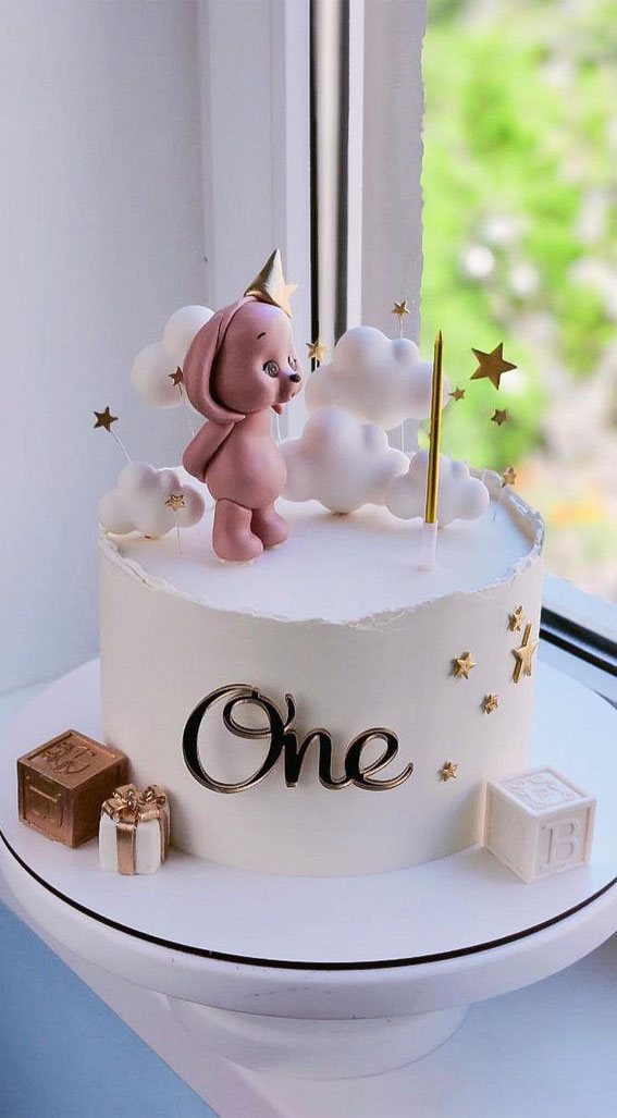 A Cake to Celebrate your Little One : Simple White Birthday Cake