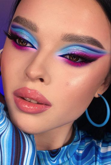 Bold And Bright Summer Makeup Vibrant And Daring Blue And Magenta Combo