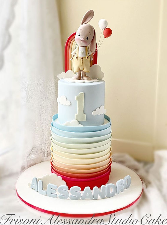A Cake to Celebrate your Little One : Ombre & Bunny Cake