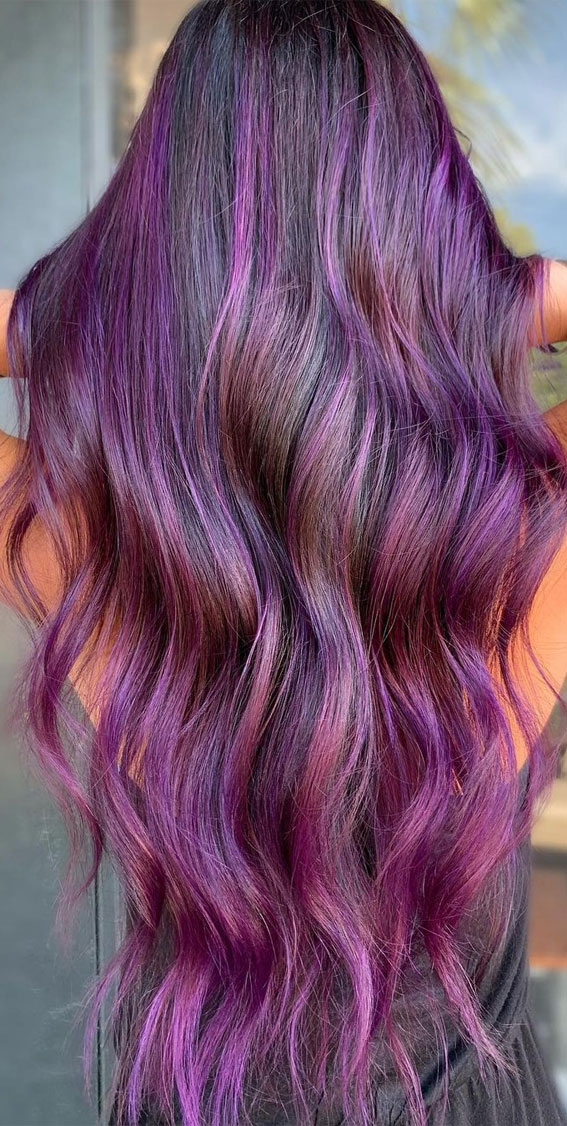 purple ombre hair color combinations