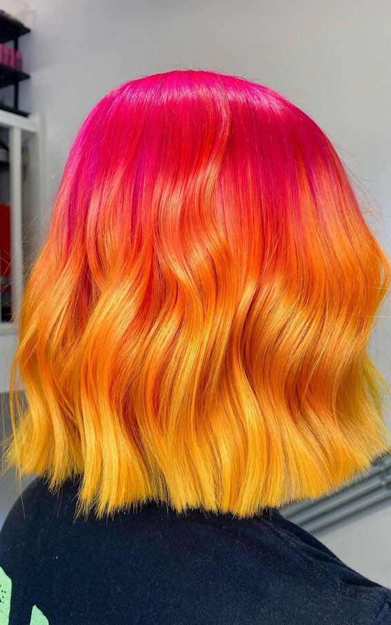 Empowering Hair Colour Ideas for All Ages Fruit Punch Tone Bob