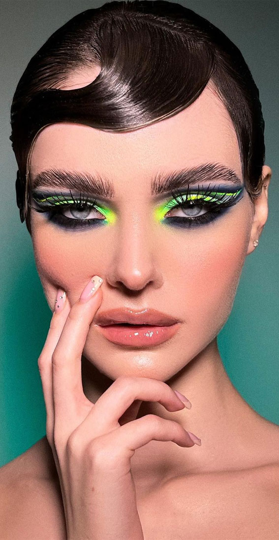 Bold and Bright Summer Makeup Vibrant & Daring : Neon & Smokey