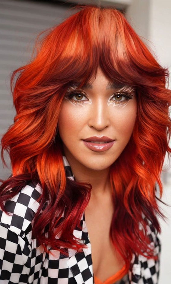 Refreshing Hair Color Ideas for the Sunny Season : Exotic Sunset