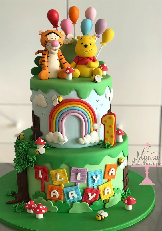 Winnie The Pooh Mille Crepe Cake - Same Day Delivery | YippiiGift