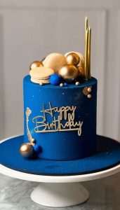 50 Birthday Cake Ideas to Mark Another Year of Joy : Dark Blue Velvet ...