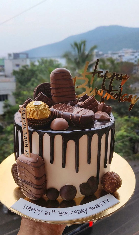 50 Layers of Happiness Birthday Cakes that Delight : Chocolate overload cake for 21st birthday