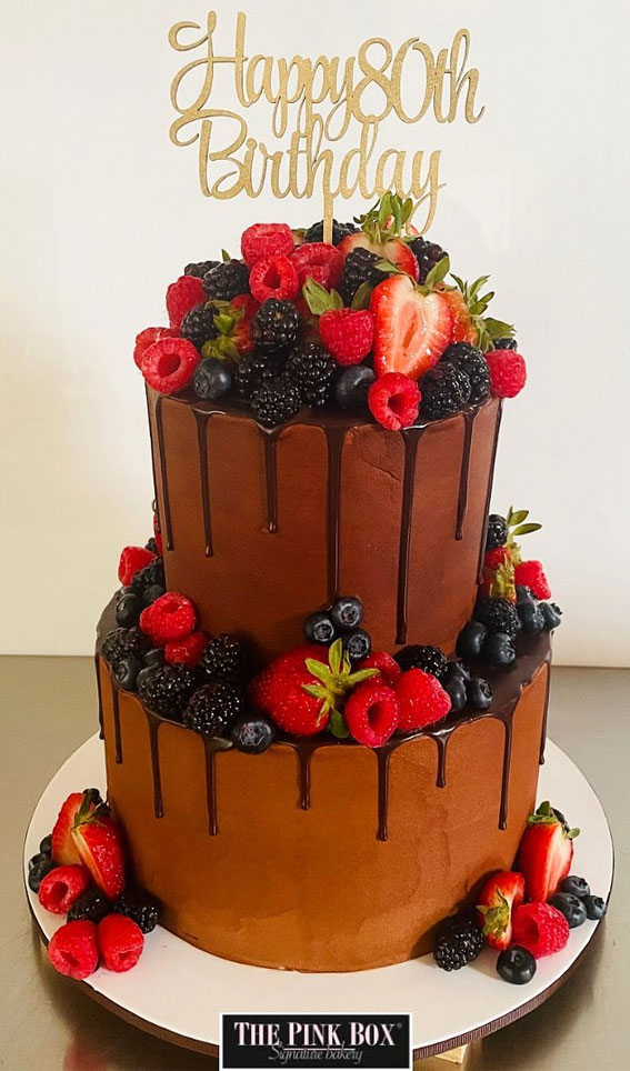 50 Layers of Happiness Birthday Cakes that Delight : Chocolate Cake for 80th Birthday