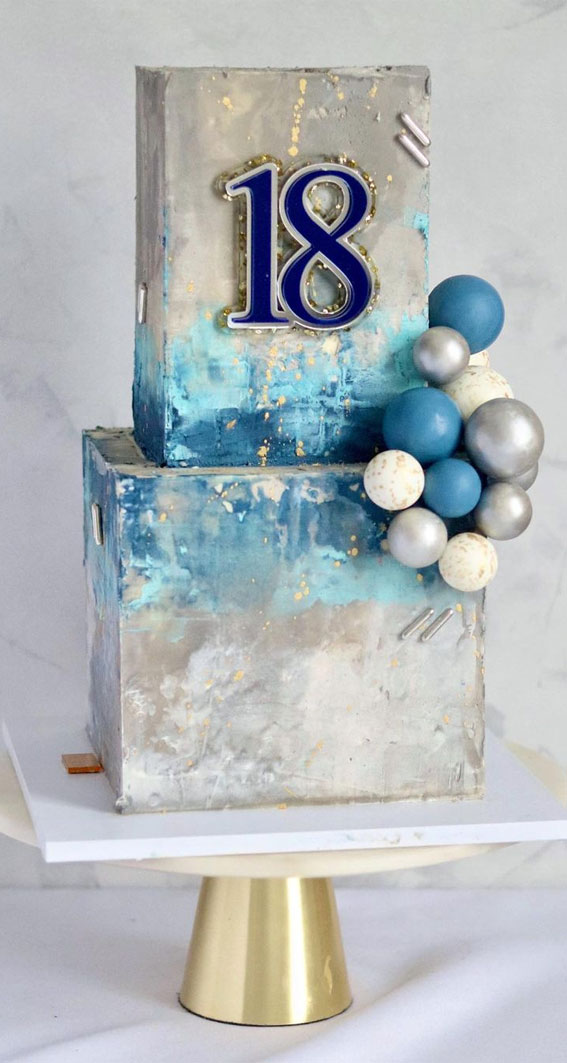 50 Layers of Happiness Birthday Cakes that Delight : Square Birthday Cake