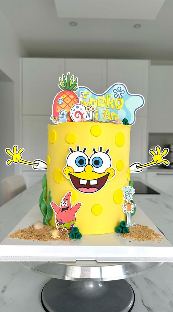 50 Layers of Happiness Birthday Cakes that Delight : Sponge Bob Birthday Cake