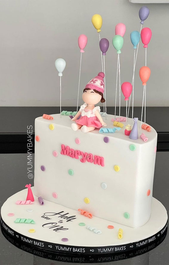 50 Birthday Cake Ideas to Mark Another Year of Joy : Half Way To One Birthday Cake