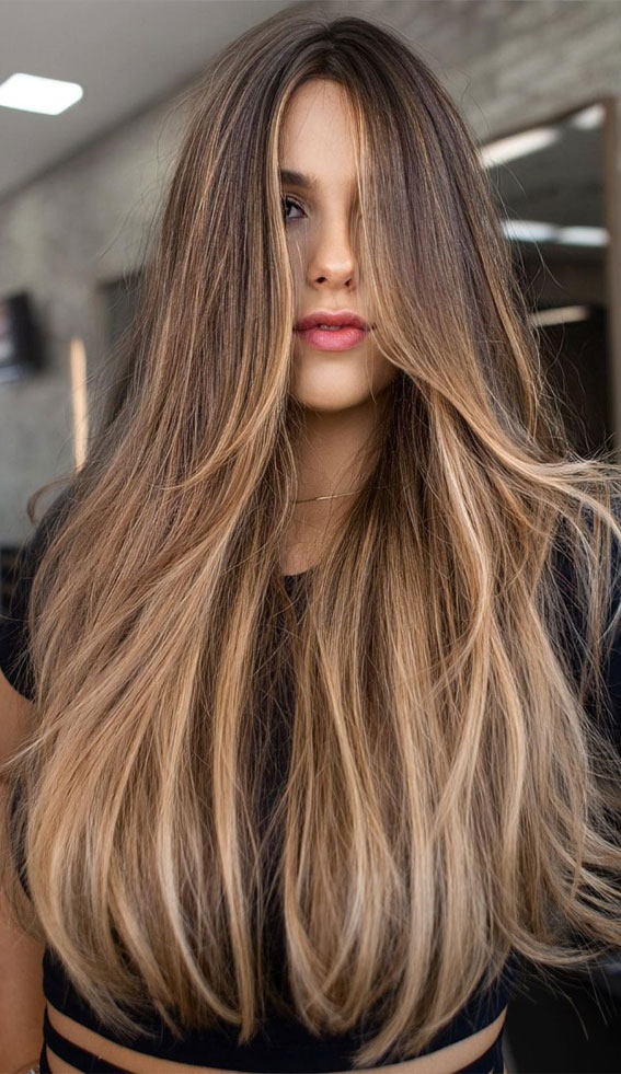 50 Exciting Hair Colour Ideas & Hairstyles for Brunettes : Chocolate Dulce De Leite