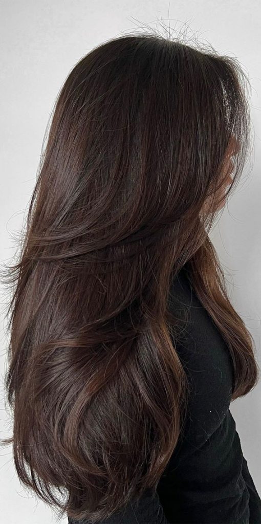 50 Exciting Hair Colour Ideas & Hairstyles for Brunettes : Chocolate Mousse