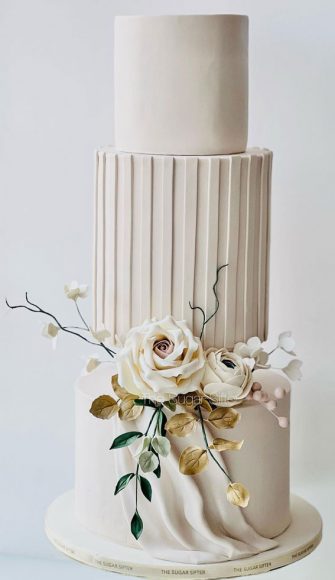40 Eternal Elegance Wedding Cake Ideas : Modern Meets Elegance Wedding Cake