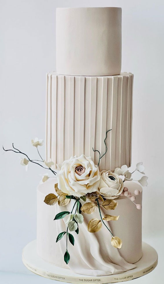 40 Eternal Elegance Wedding Cake Ideas : Modern Meets Elegance Wedding Cake