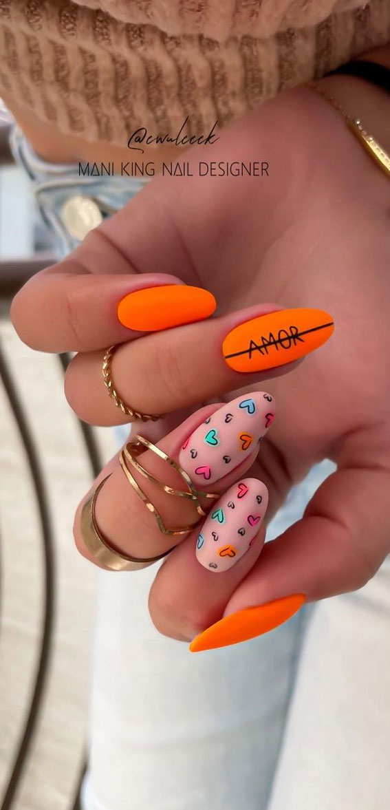 Channel the Enchanting Spirit of Summer on Your Nails : Amore Orange Nails