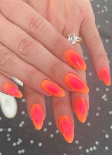 Celebrate Summer With These Cute Nail Art Designs Pink N Orange Aura Nails