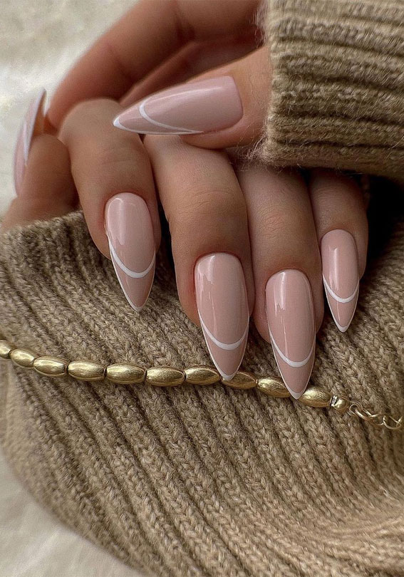 Channel the Enchanting Spirit of Summer on Your Nails : Double French Nude Nails