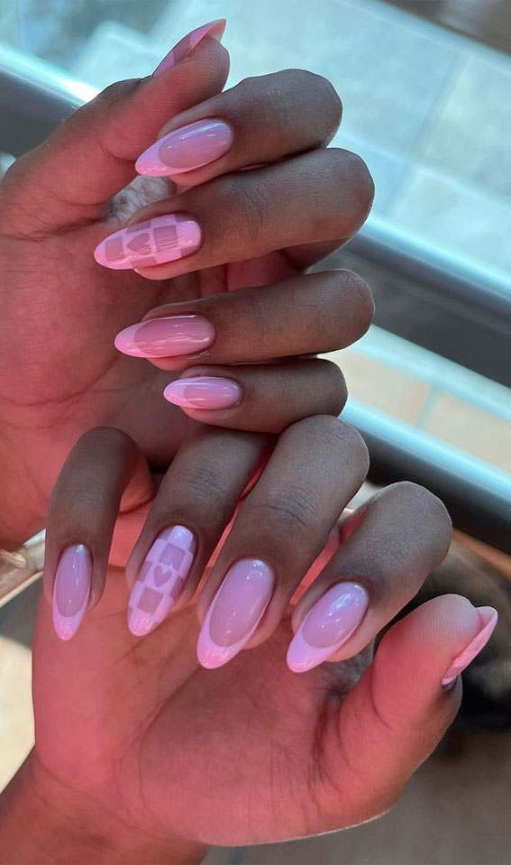 Channel the Enchanting Spirit of Summer on Your Nails : Pink French Nails