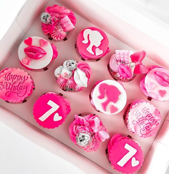 40 Irresistible Cupcake Ideas : Barbie Cupcakes for 7th Birthday