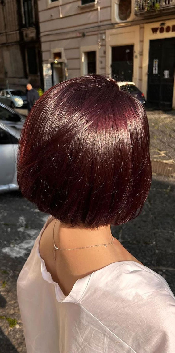 45 Versatile Bob Haircuts for Every Occasion : Red Mahogany Bob