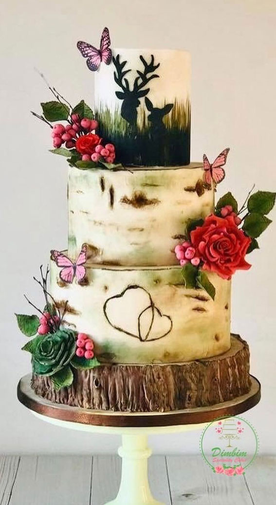 Woodland-inspired Wedding Cake Ideas : Scottish Woodland Inspired Cake