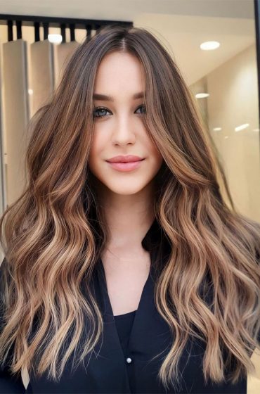 42 Breathtaking Balayage Hair Ideas : Chestnut Honey Blonde