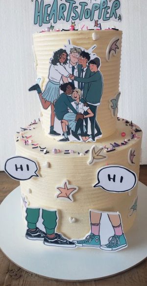 30 Heartstopper Themed Cake Ideas Two Tiered Heartstopper Cake