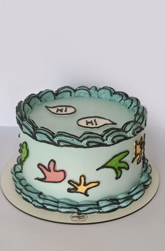 gone fishing cupcakes, best easy Father's Day fishing surprise inside cake