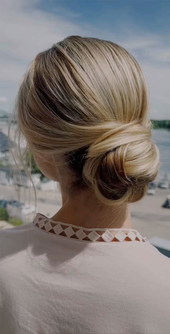 Chic Updos To Elevate Your Hair Game : Simple & Sophisticated Low Bun